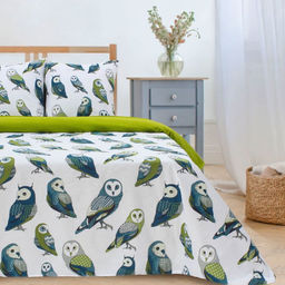 Постельное бельё Этель 2 сп Совушки 175*215 см, 200*220 см,70*70 см -2 шт,поплин 125 г/м2