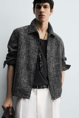 ZIP-UP TEXTURED OVERSHIRT - Zara фото 5