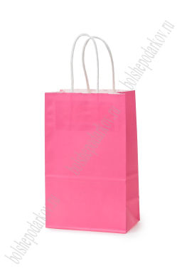 Пакет крафтовый 13*21*8 см (12 шт) SF-7175, розовый