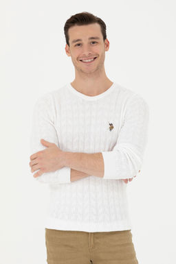 Мужской белый базовый свитер - U.s. polo assn фото 17