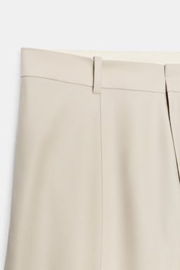 PANTAL?N BALLOON MEZCLA LANA ZW COLLECTION / Beige
