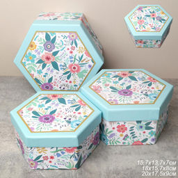 Коробка подарочная 3 штуки / 1163 /уп 24/13.7*15.7*7/15.7*18*8/17.5*20*9cm