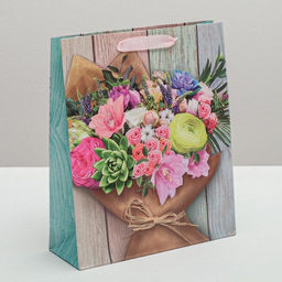 Пакет ламинированный вертикальный Поздравляю!, ML 23 27 11,5 см