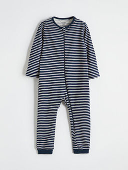 Bisiklet Yaka Bask?l? Erkek Bebek Tulum 2li