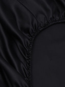 Простыня на резинке 1.5-спальная SL Home Tencel, 140200+30 см, чёрная, тенсель - Sima-land home фото 9