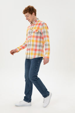 Мужская красная рубашка в клетку - U.s. polo assn фото 11