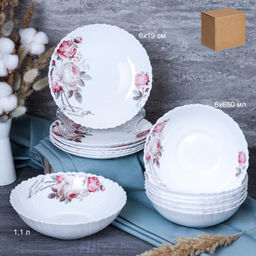 Столовый набор 13 предметов картон / GRAY-13/7578 (6916) /уп 2/ серия Чайная роза