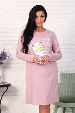 Сорочка с длинным рукавом, принт (0788, кофе) - Плиона фото 13