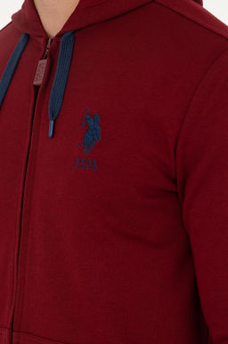 Мужской бордово-красный свитшот - U.s. polo assn фото 7