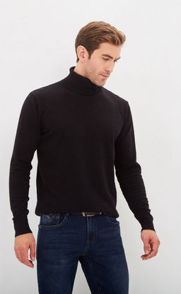 Водолазка мужская F021-15608 черная - Fine joyce фото 3