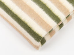 Одеяло байковое 80% 140*205 беж-зел полоса (ВВТ)