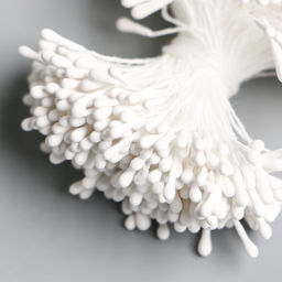 Тычинки для цветов «Капельки матовые белые» d=1.5 мм набор 400 шт. длина 6 см