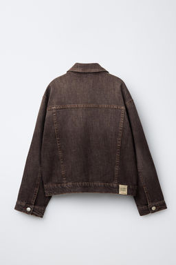 CAZADORA DENIM EFECTO LAVADO / Marr?n - Zara фото 3