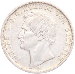 Монета 1 талер 1871 года B Саксония