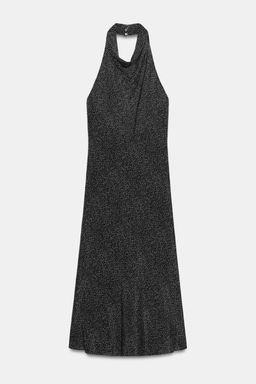 VESTIDO HALTER LUNARES ZW COLLECTION / Negro / Crudo - Zara фото 3