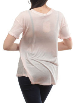LJ-1015 PINK Футболка женская (65% хлопок, 30% полиэстер, 5% эластан)