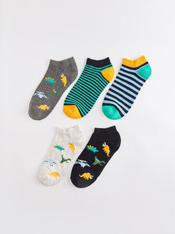 Desenli Erkek ?ocuk Patik ?orap 5li