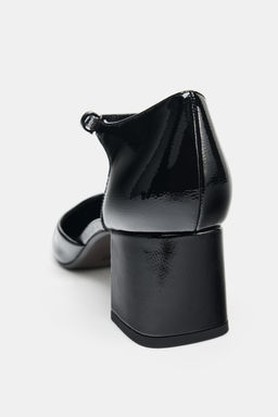 FAUX-PATENT MARY JANE SHOES