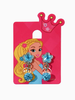 Цена за 2 шт. Серьги клипсы детские «Выбражулька. Шамбала и звездой кристалл», голубые