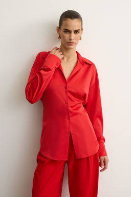 Рубашка из сатина с завязками - Mollis фото 2