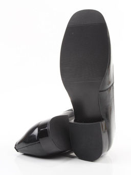 06-DLG03-2 BLACK Туфли женские (натуральная кожа)