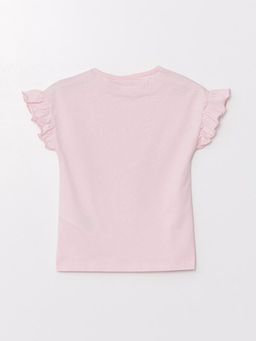 Bisiklet Yaka K?sa Kollu Barbie Bask?l? K?z Bebek Ti??rt - Waikiki фото 2