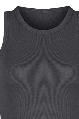 Antrasit-Mint 2li Paket Vucuda Oturan Crop Halter Yaka Fitilli Esnek Orme Atlet TWOSS21AL0058