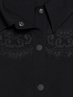 CONTE Платье-рубашка с фактурным кружевом LPL 1038 black - Conte elegant фото 8