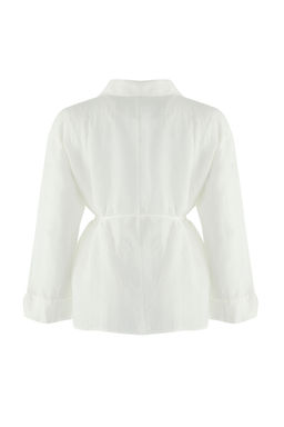 TRENDYOLMILLA Mercan Dokuma %100 Keten Baglamal? Plaj Gomlek TBESS25GO00015  фото 27