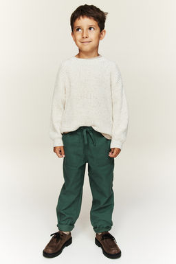 Joggers en lona de algodon