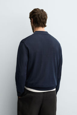 KNIT COTTON-SILK POLO SHIRT - Zara фото 3