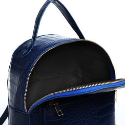 Рюкзак женский из искусственной кожи на молнии, 1 карман, цвет синий - Simaland фото 4