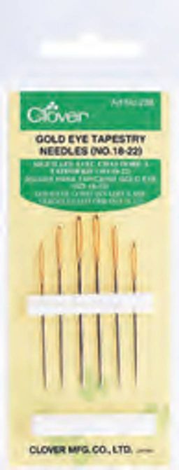Иглы гобеленовые с позолоченной головкой Clover  фото 2