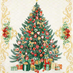 Новогоднее полотенце Этель Golden Christmas 40х73 см, 100% хл, саржа 190 гр/м2  фото 3
