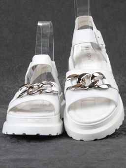 08-PEAG03-1 WHITE Босоножки женские (натуральная кожа) - Фабричный китай фото 10