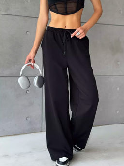 K12697 Спортивные брюки (хлопок) ЧЕРНЫЙ