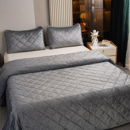 Велюровое покрывало ромб OVF043 240*260