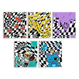 Тетрадь, 48 л, клетка, арт. 65768/ 10 ЯРКИЕ ДЕТАЛИ /А5+, мягкий переплёт (2 скобы), обложка - выборо