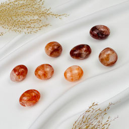 Галтовка из огненного Кварца с Гематитом