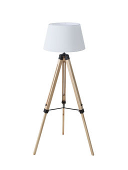 Торшер напольный "Эко" Е27 40Вт бежевый-белый тренога 45х45х150 см
