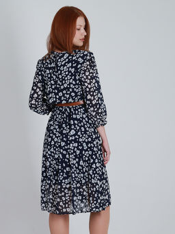 Платье шифоновое сине-серое - Almond фото 5