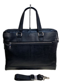 Сумка-портфель мужская из натуральной кожи, цвет чёрный - Greta фото 2