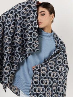 Большой, мягкий, тонкий и очень нежный двусторонний палантин с рисунком - Tantino фото 2