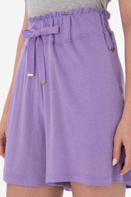 Женские сиреневые вязаные шорты Дополнительная скидка 11% в корзине - U.s. polo assn фото 5