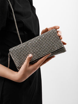 LACCOMA сумка ST167-червонное серебро стразы  фото 7