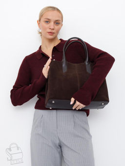 Сумка женская кожаная 1019M d.coffee Polina&Eiterou