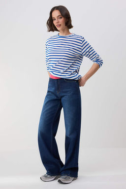 Trendyolmilla Wardrope Essentials Antrasit DOKUMLU Yuksek Bel Wide Leg Jeans TWOSS26JE00128 фото 26