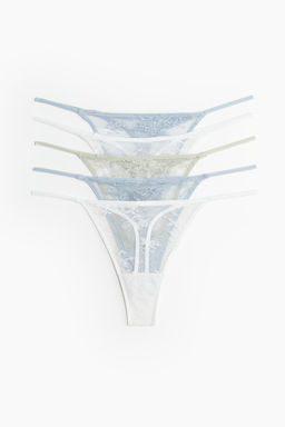 Pack de 5 bragas Thong de encaje