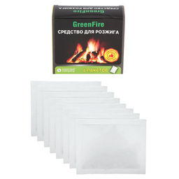 Средство для розжига GreenFire - ОГНИВО 80г (8 пакетов по 10г), (Россия) - Домашняя мода фото 3