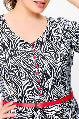 Блуза Swallow 803.2 черный+серебряный узор фото 1149